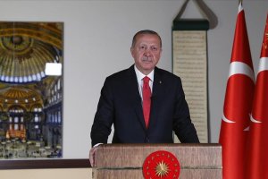 Cumhurbaşkanı Erdoğan: 24 Temmuz Cuma günü cuma namazı ile birlikte Ayasofya ibadete açılıyor