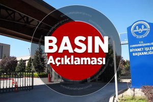 Diyanet İşleri Başkanlığından basın açıklaması