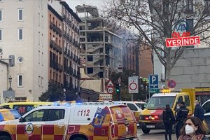 Madrid'de bir binada şiddetli patlama meydana geldi