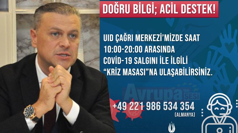 UID, Covid-19’a karşı kriz masası kurdu